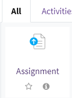 assignment activity button