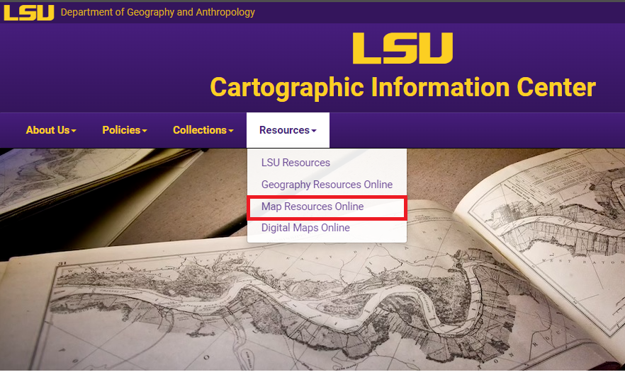 LSU CIC map resources tab