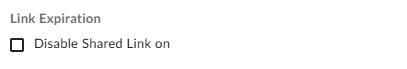 link expiration settings